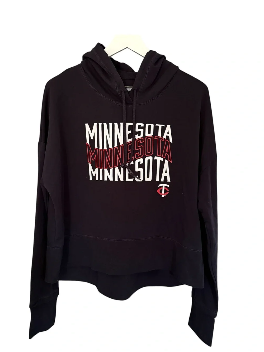Minnesota Twins Pullover Hooded Sweatshirt Womens Size Large Genuine Merchandise